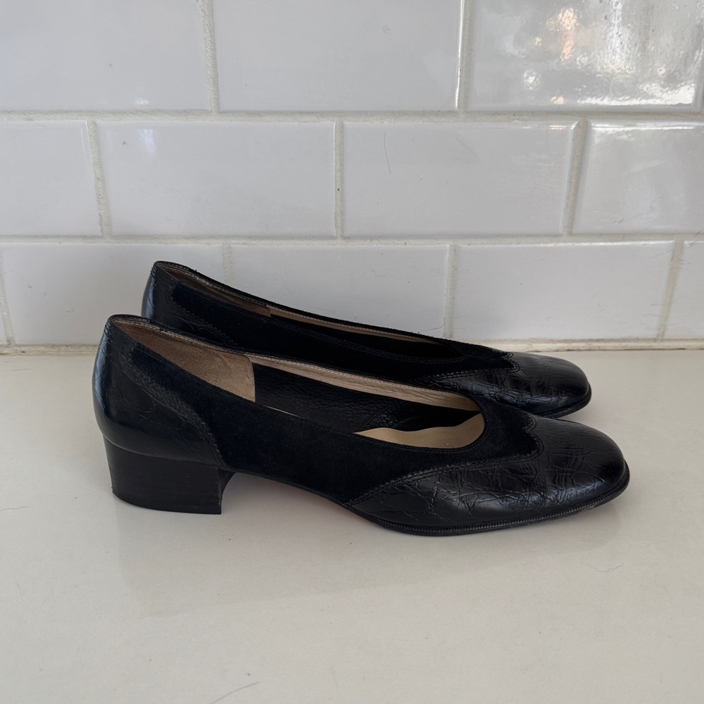 Vintage Black Ferragamo Boutique Shoes